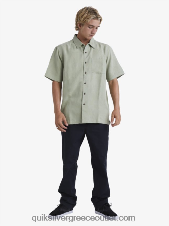 κοντομάνικο πουκάμισο waterman manele bay Quiksilver άνδρες 66LP84801 τσάι