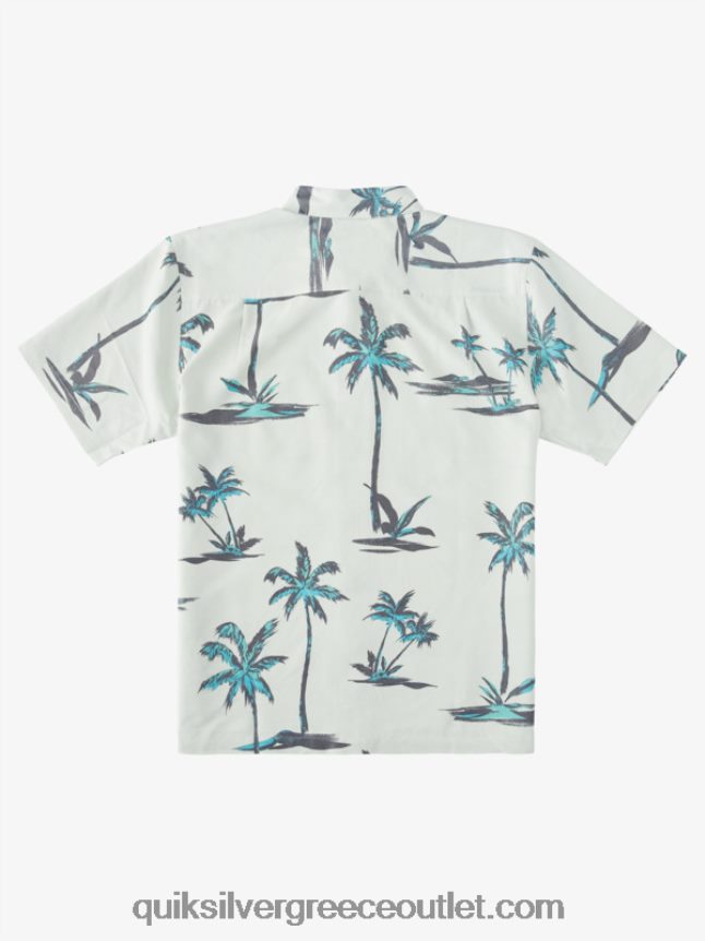 waterman sea breezer κοντομάνικο πουκάμισο Χαβάης Quiksilver άνδρες 66LP841500 διακριτικό πράσινο θαλασσινό αεράκι