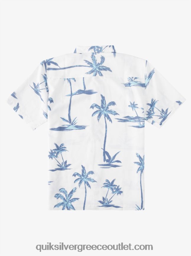 waterman sea breezer κοντομάνικο πουκάμισο Χαβάης Quiksilver άνδρες 66LP841501 σούρουπο μπλε αεράκι της θάλασσας