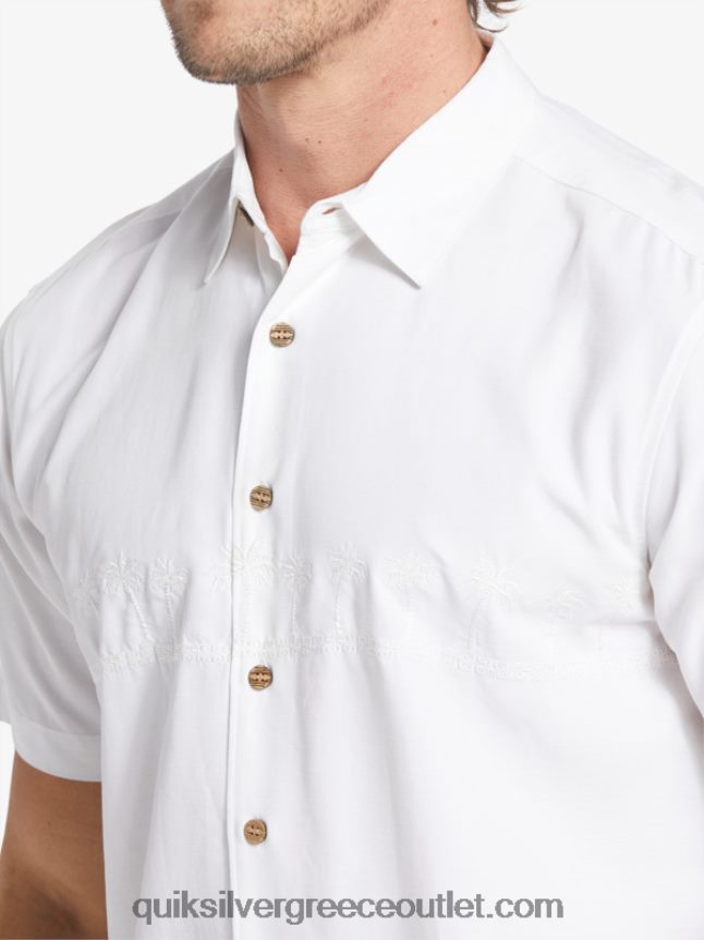 waterman tahiti palms premium αντιρυτιδικό πουκάμισο Quiksilver άνδρες 66LP84867 άσπρο