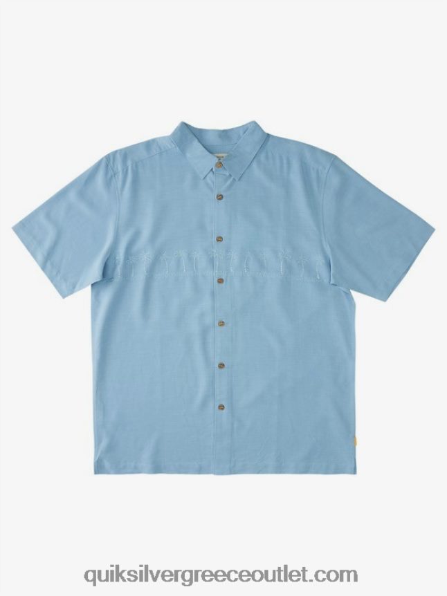 waterman tahiti palms premium αντιρυτιδικό πουκάμισο Quiksilver άνδρες 66LP84870 σούρουπο μπλε
