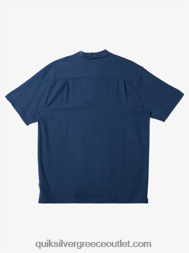 waterman tahiti palms premium αντιρυτιδικό πουκάμισο Quiksilver άνδρες 66LP84872 σημαία μπλε