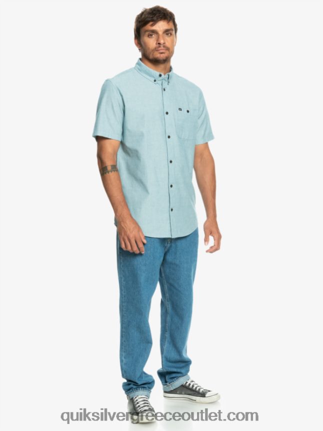 κοντομάνικο πουκάμισο winfall Quiksilver άνδρες 66LP84377 μαροκινό μπλε