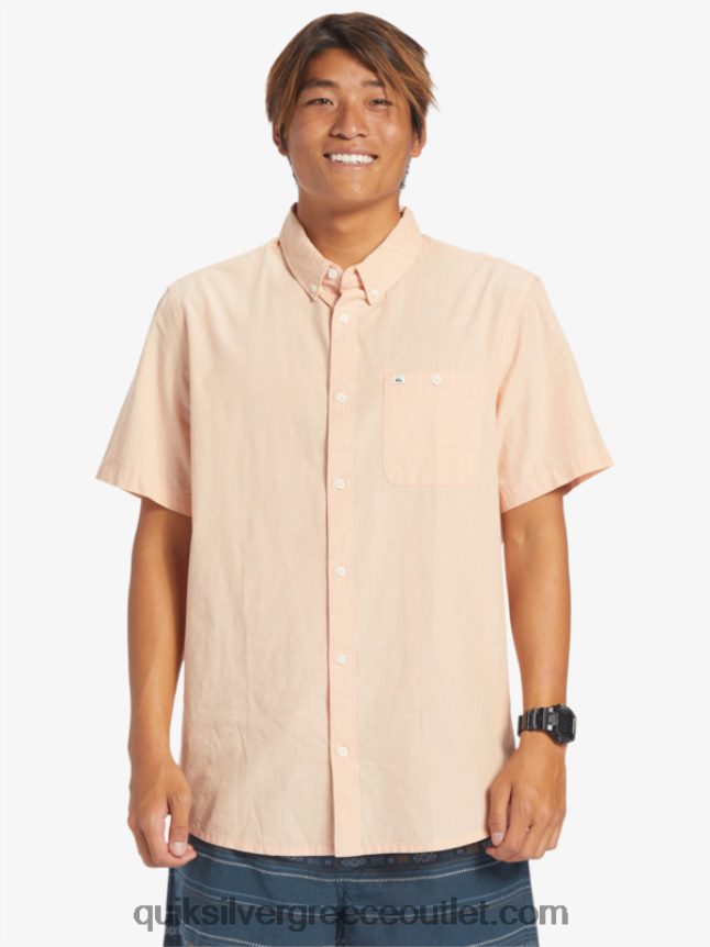 κοντομάνικο πουκάμισο winfall Quiksilver άνδρες 66LP84378 μαύρισμα χαλκού