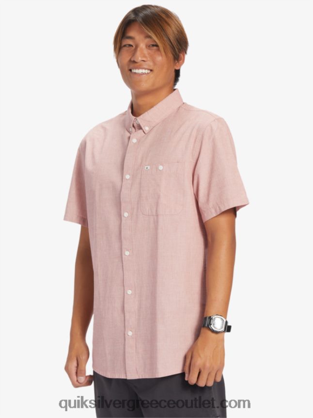 κοντομάνικο πουκάμισο winfall Quiksilver άνδρες 66LP84379 κόκκινη ώχρα