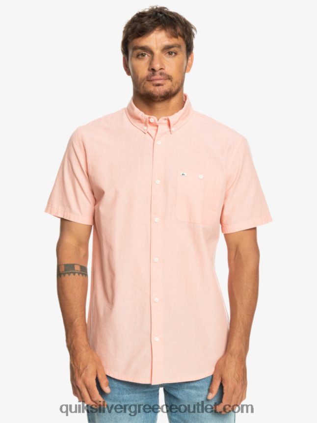 κοντομάνικο πουκάμισο winfall Quiksilver άνδρες 66LP84380 φρέσκος σολομός