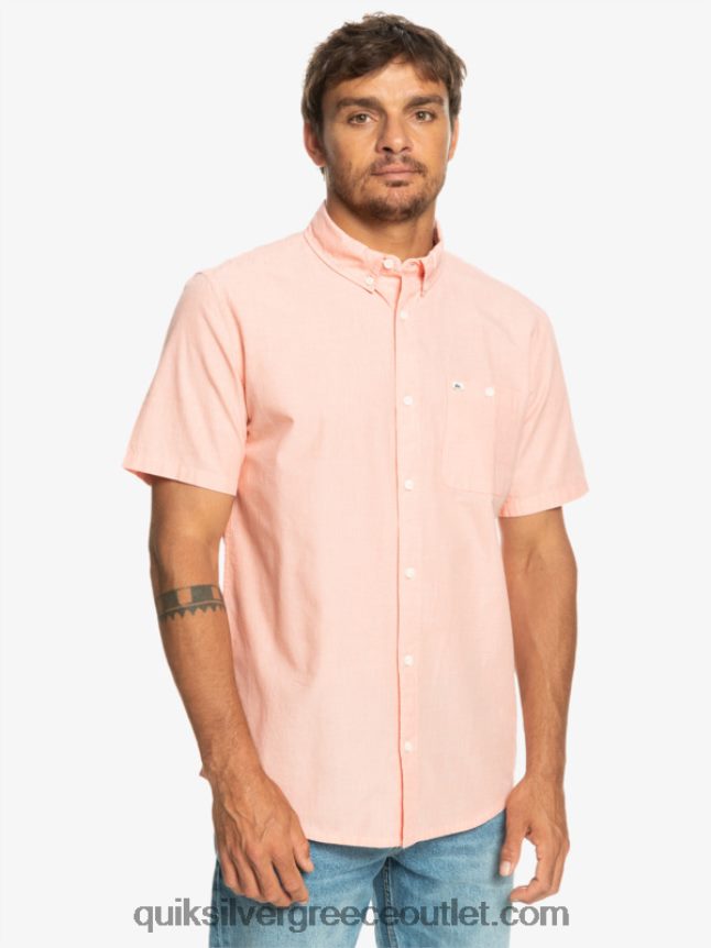 κοντομάνικο πουκάμισο winfall Quiksilver άνδρες 66LP84380 φρέσκος σολομός
