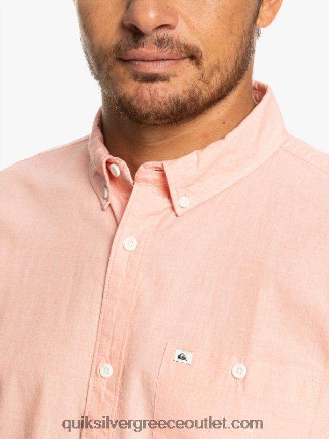 κοντομάνικο πουκάμισο winfall Quiksilver άνδρες 66LP84380 φρέσκος σολομός