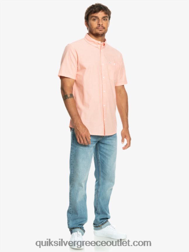 κοντομάνικο πουκάμισο winfall Quiksilver άνδρες 66LP84380 φρέσκος σολομός