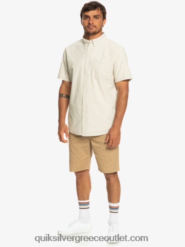 κοντομάνικο πουκάμισο winfall Quiksilver άνδρες 66LP84381 plaza taupe