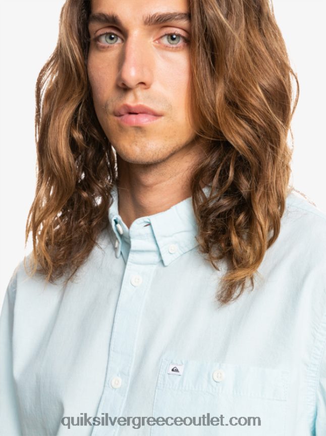 κοντομάνικο πουκάμισο winfall Quiksilver άνδρες 66LP84384 αέρινο μπλε