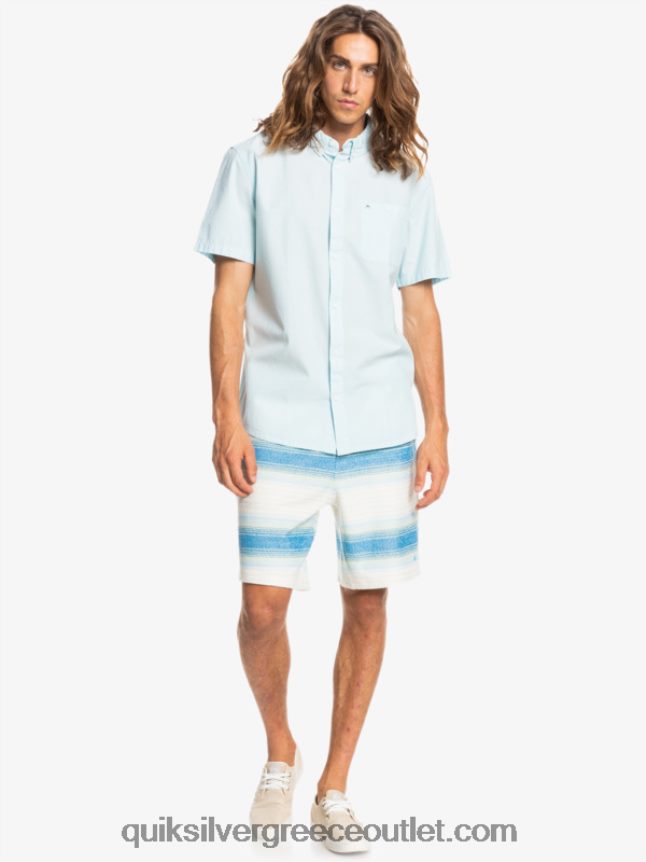κοντομάνικο πουκάμισο winfall Quiksilver άνδρες 66LP84384 αέρινο μπλε