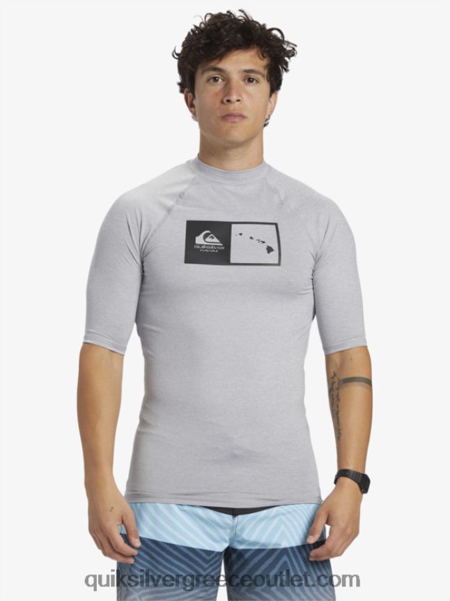 Μπλουζάκι σερφ με κοντό μανίκι 50 διπλά κάτω Quiksilver άνδρες 66LP841169 χιονόνερο