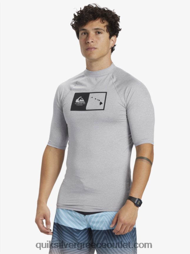 Μπλουζάκι σερφ με κοντό μανίκι 50 διπλά κάτω Quiksilver άνδρες 66LP841169 χιονόνερο