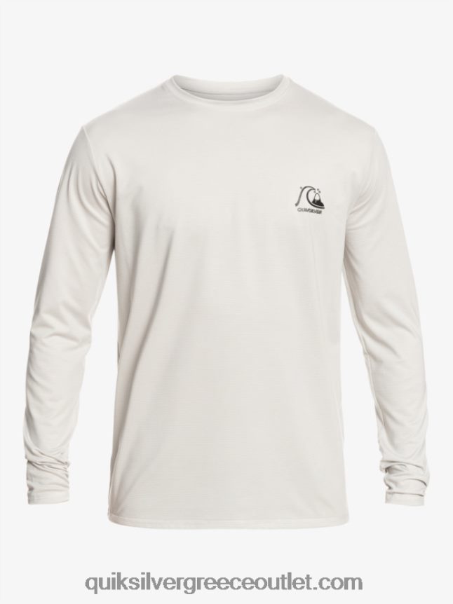 Heritage Heather μακρύ μανίκι upf 50 μπλουζάκι σερφ Quiksilver άνδρες 66LP841469 γκρι βιολετί ρείκι