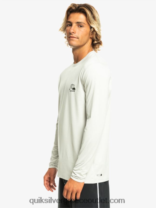 Heritage Heather μακρύ μανίκι upf 50 μπλουζάκι σερφ Quiksilver άνδρες 66LP841469 γκρι βιολετί ρείκι