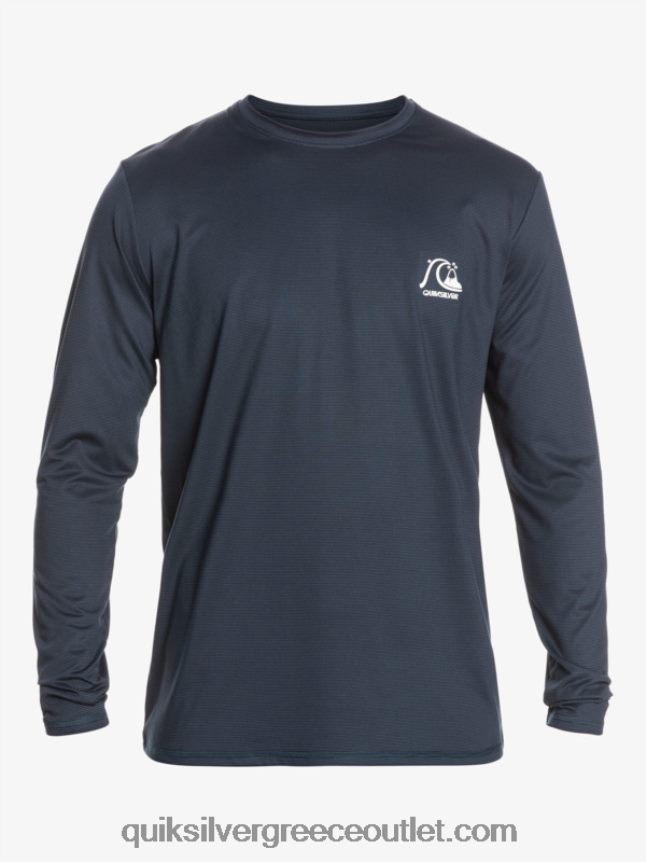 Heritage Heather μακρύ μανίκι upf 50 μπλουζάκι σερφ Quiksilver άνδρες 66LP841470 μεσάνυχτα ναυτικό ρείκι