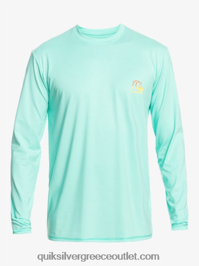 Heritage Heather μακρύ μανίκι upf 50 μπλουζάκι σερφ Quiksilver άνδρες 66LP841471 πράσινη ερείκη πισίνας