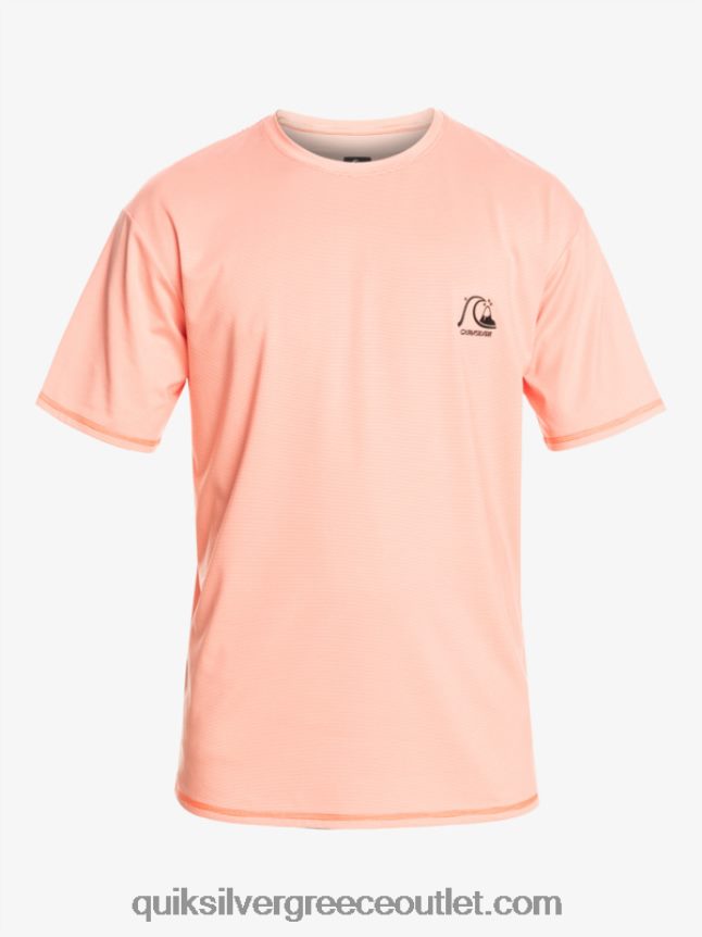 Heritage Heather κοντομάνικο upf 50 μπλουζάκι surf Quiksilver άνδρες 66LP841130 φρέσκο ​​ρείκι σολομού