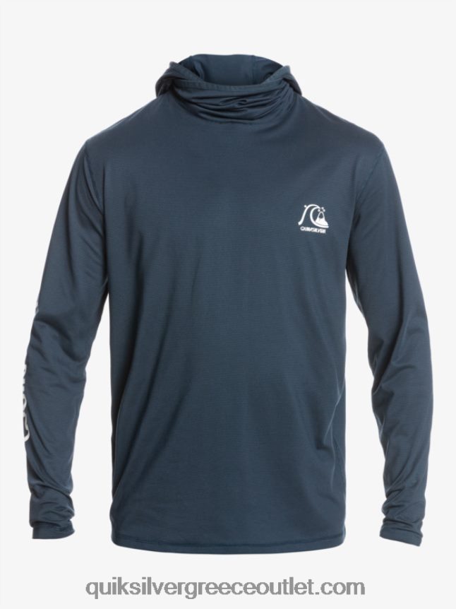 Heritage upf 50 μακρύ μανίκι σερφ μπλουζάκι Quiksilver άνδρες 66LP84417 μεσάνυχτα ναυτικό ρείκι