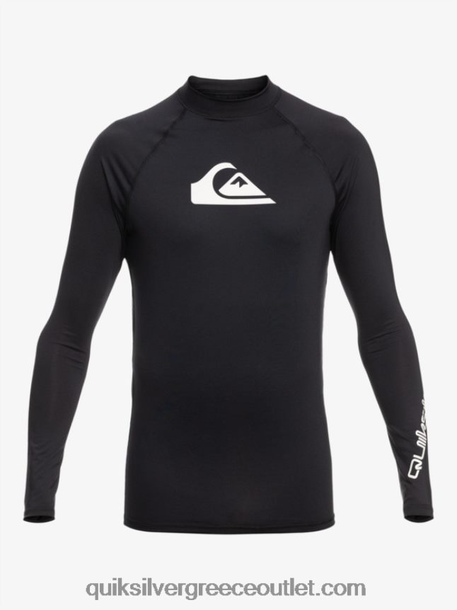 all time long sleeve upf 50 rashguard Quiksilver άνδρες 66LP84817 μαύρος