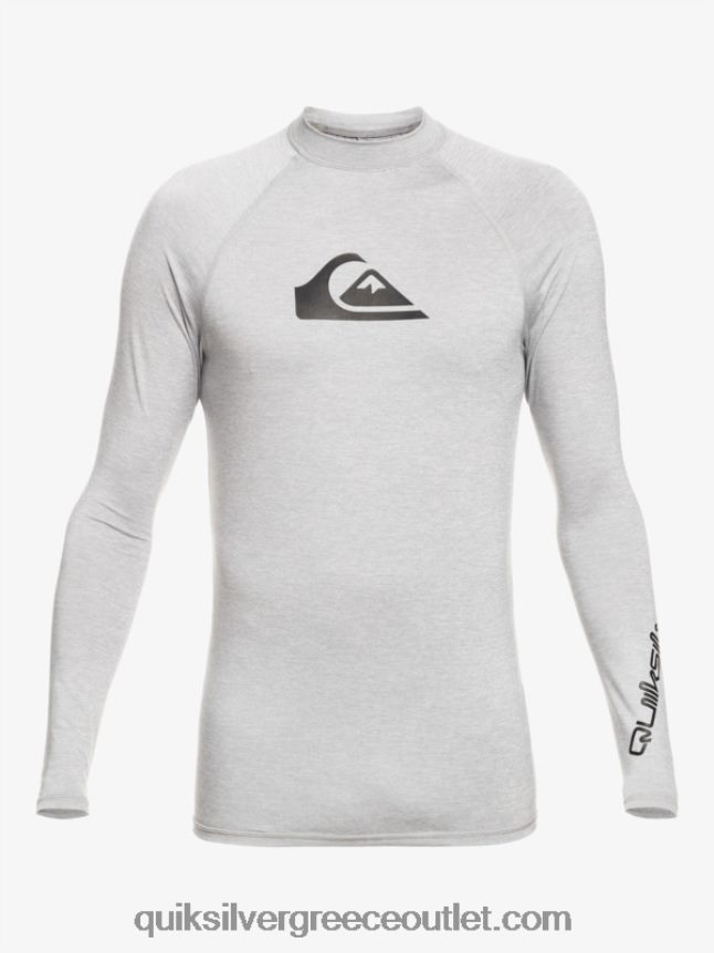all time long sleeve upf 50 rashguard Quiksilver άνδρες 66LP84819 χιονόνερο