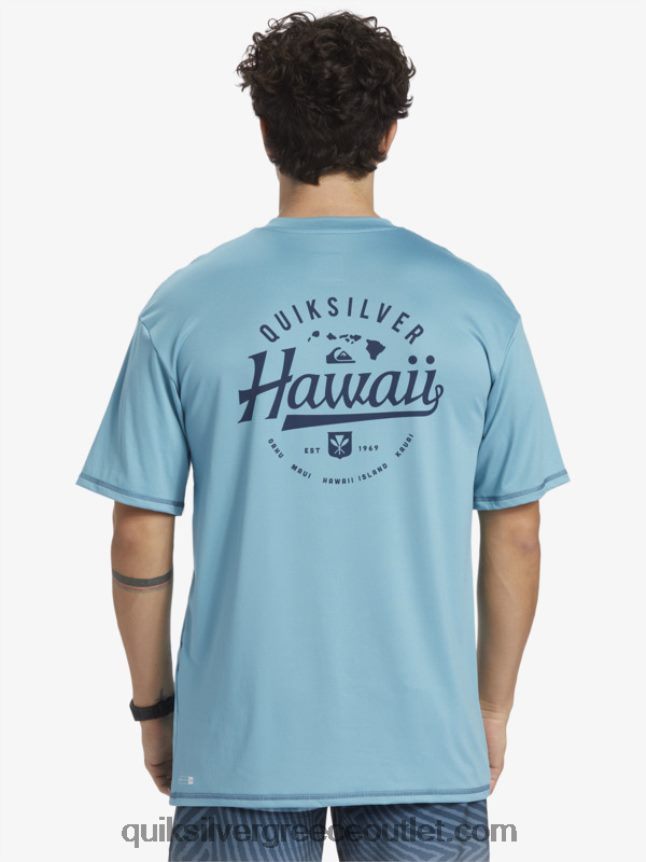 Χαβάη big bite upf 50 κοντομάνικο μπλουζάκι σερφ Quiksilver άνδρες 66LP84880 μπλε δελφίνι
