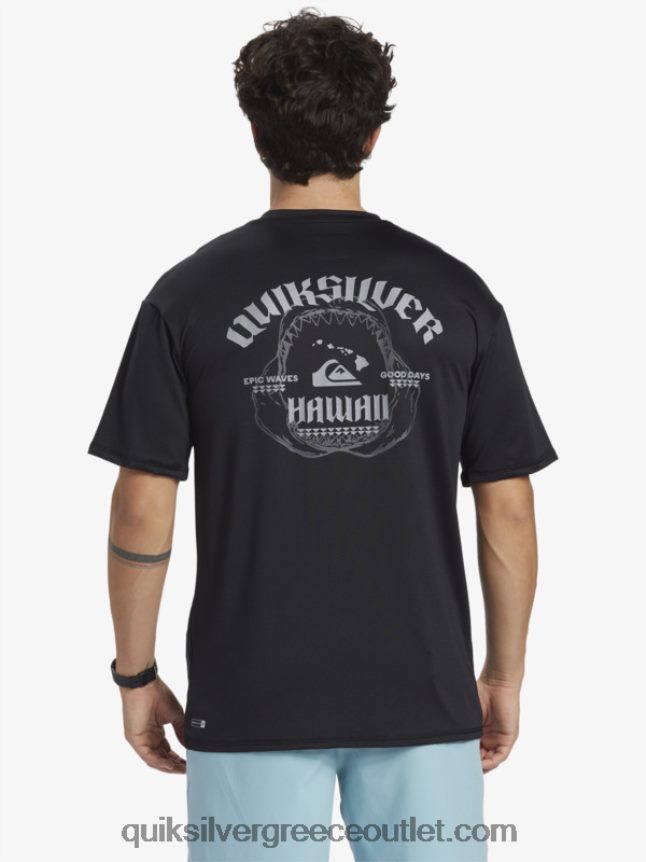Χαβάη big bite upf 50 κοντομάνικο μπλουζάκι σερφ Quiksilver άνδρες 66LP84883 μαύρος