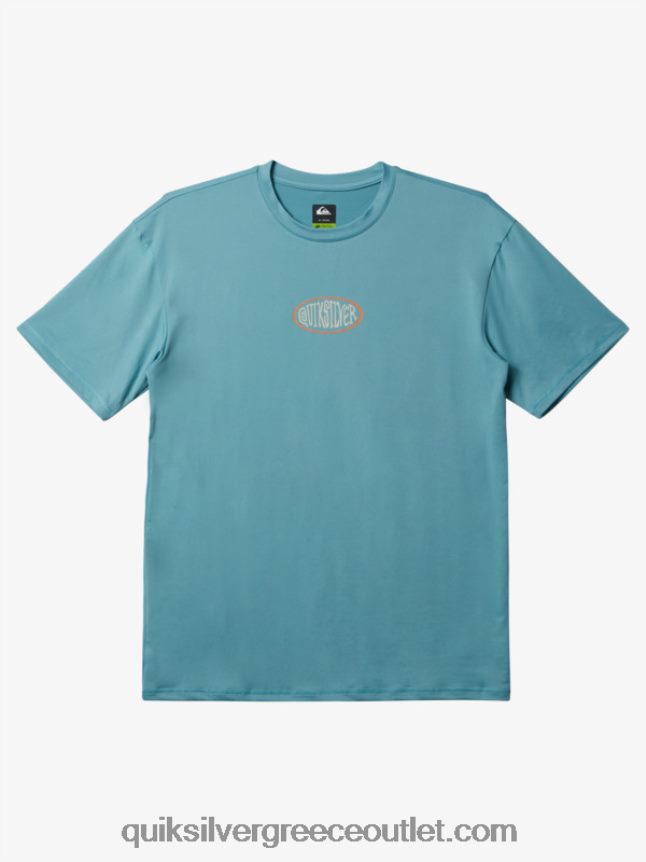mix session upf 50 κοντομάνικο μπλουζάκι σερφ Quiksilver άνδρες 66LP84314 καμέο μπλε