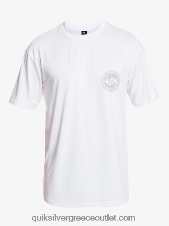 mix session upf 50 κοντομάνικο μπλουζάκι σερφ Quiksilver άνδρες 66LP84315 Χιονάτη