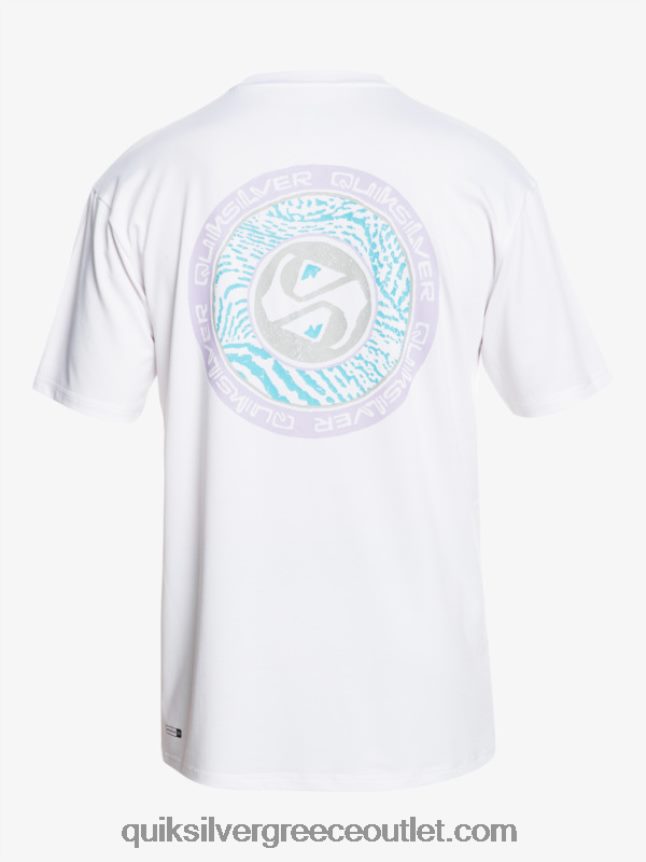 mix session upf 50 κοντομάνικο μπλουζάκι σερφ Quiksilver άνδρες 66LP84315 Χιονάτη