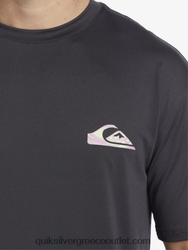 mix session upf 50 κοντομάνικο μπλουζάκι σερφ Quiksilver άνδρες 66LP84316 ασφαλτικό σκυρόδερμα