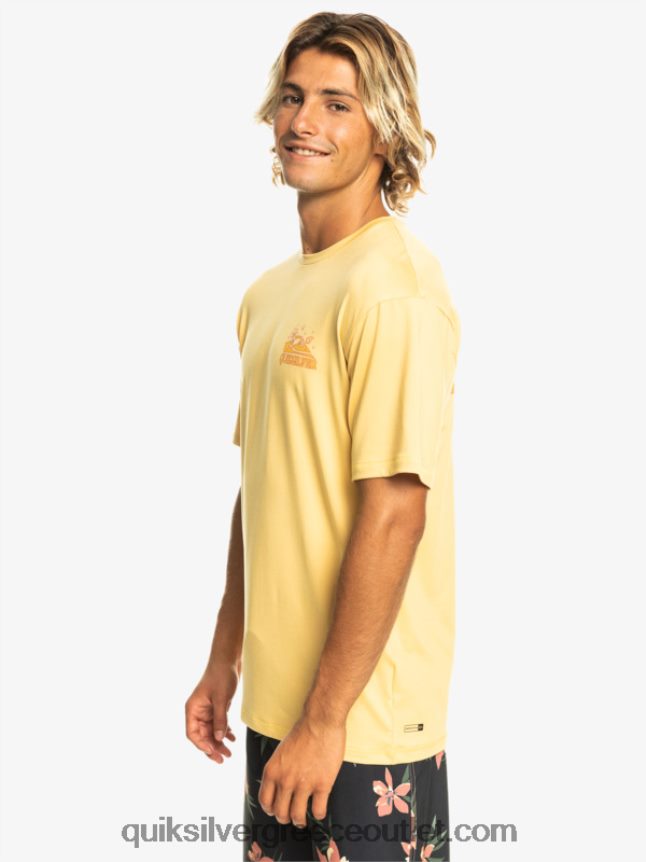 mix session upf 50 κοντομάνικο μπλουζάκι σερφ Quiksilver άνδρες 66LP84317 σιτάρι
