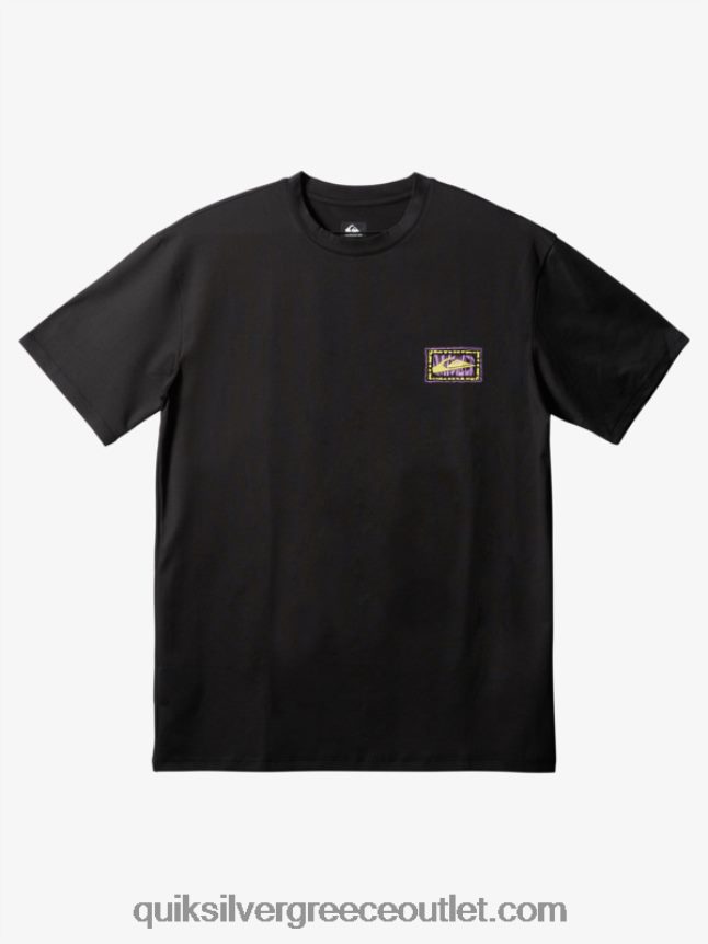mix κοντομάνικο upf 50 μπλουζάκι σερφ Quiksilver άνδρες 66LP841808 μαύρος