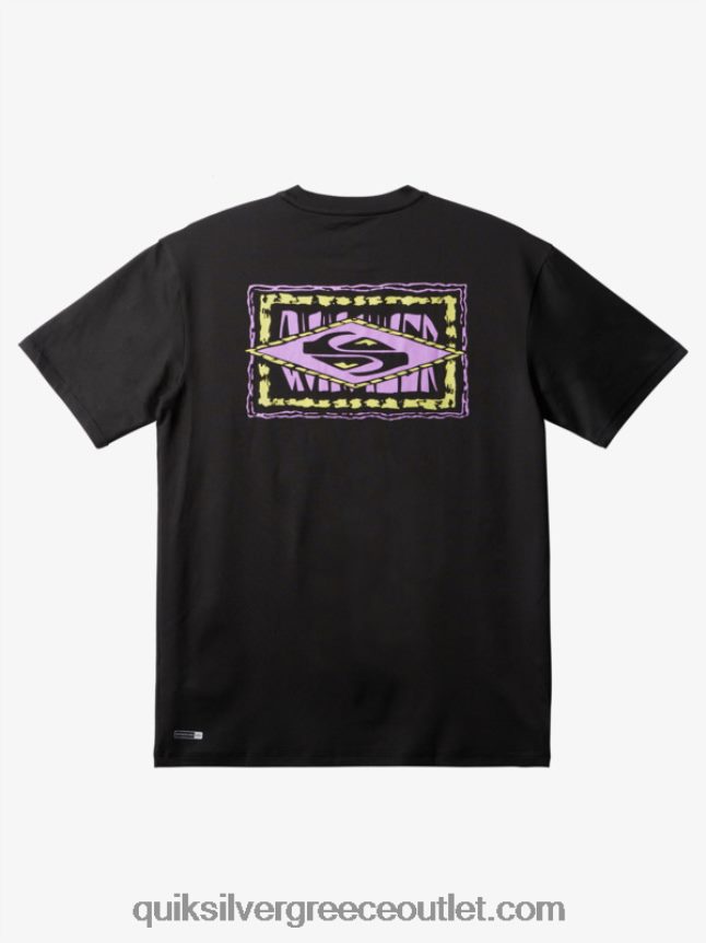 mix κοντομάνικο upf 50 μπλουζάκι σερφ Quiksilver άνδρες 66LP841808 μαύρος