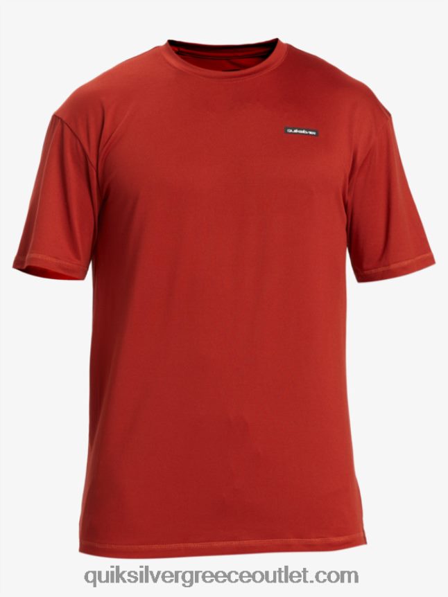 omni session upf 50 κοντομάνικο μπλουζάκι σερφ Quiksilver άνδρες 66LP84539 κόκκινη ώχρα