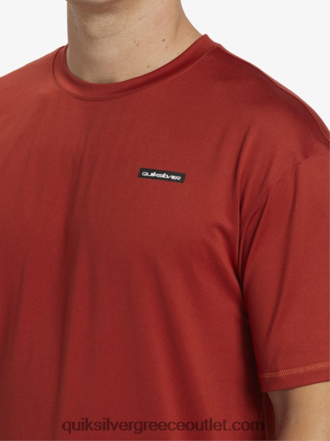 omni session upf 50 κοντομάνικο μπλουζάκι σερφ Quiksilver άνδρες 66LP84539 κόκκινη ώχρα