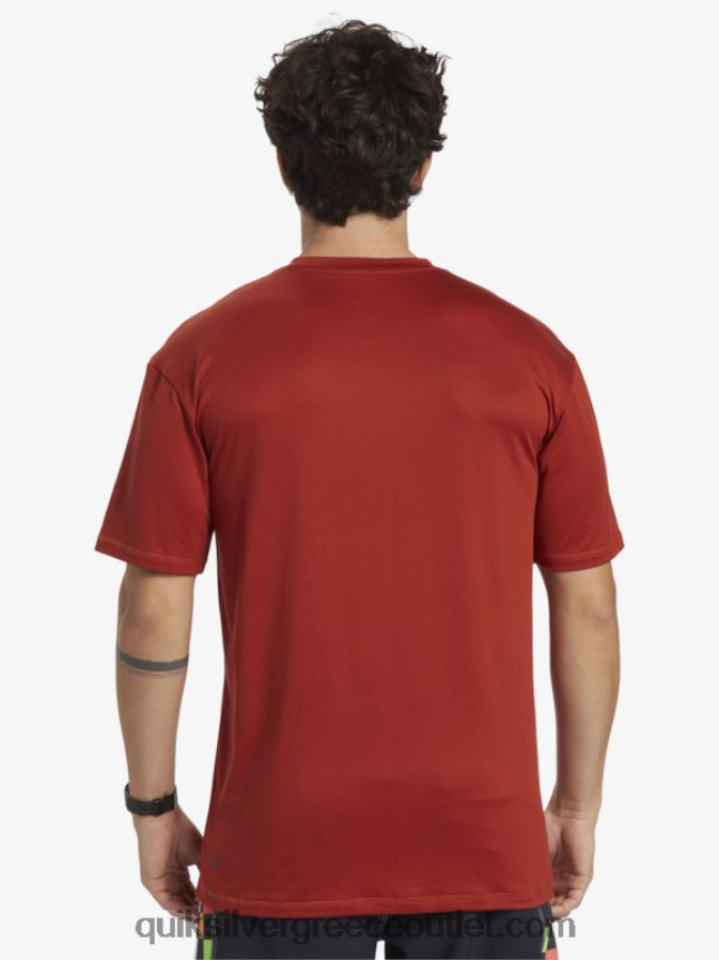 omni session upf 50 κοντομάνικο μπλουζάκι σερφ Quiksilver άνδρες 66LP84539 κόκκινη ώχρα