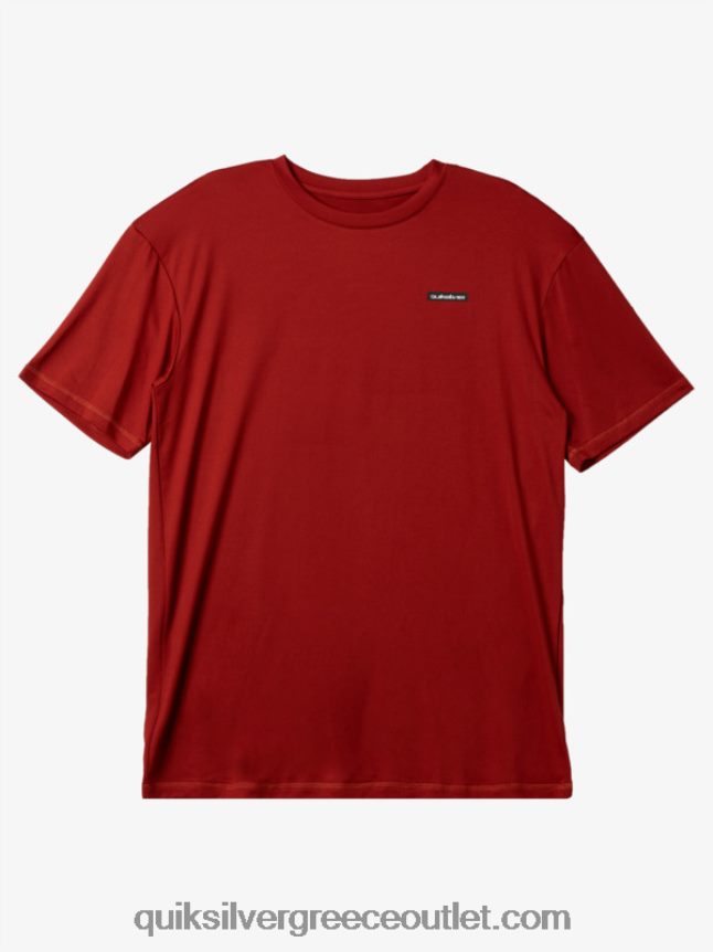 omni session upf 50 κοντομάνικο μπλουζάκι σερφ Quiksilver άνδρες 66LP84539 κόκκινη ώχρα