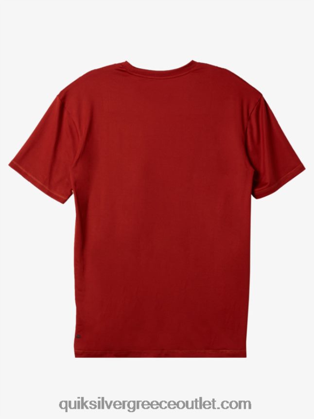 omni session upf 50 κοντομάνικο μπλουζάκι σερφ Quiksilver άνδρες 66LP84539 κόκκινη ώχρα
