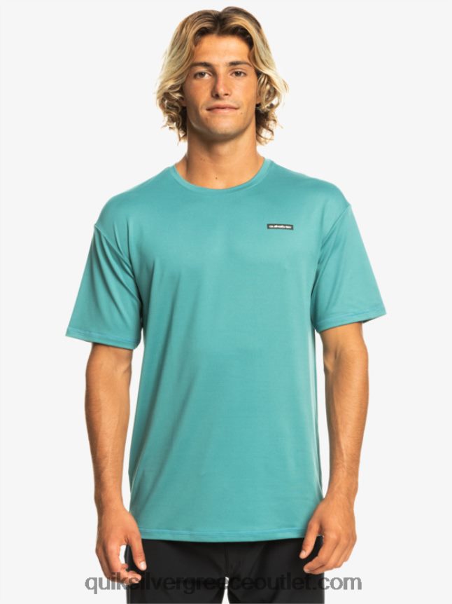 omni session upf 50 κοντομάνικο μπλουζάκι σερφ Quiksilver άνδρες 66LP84542 μπλε της Βρετάνης