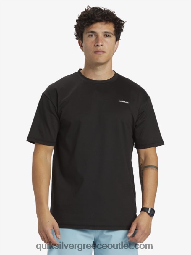 omni session upf 50 κοντομάνικο μπλουζάκι σερφ Quiksilver άνδρες 66LP84543 μαύρος