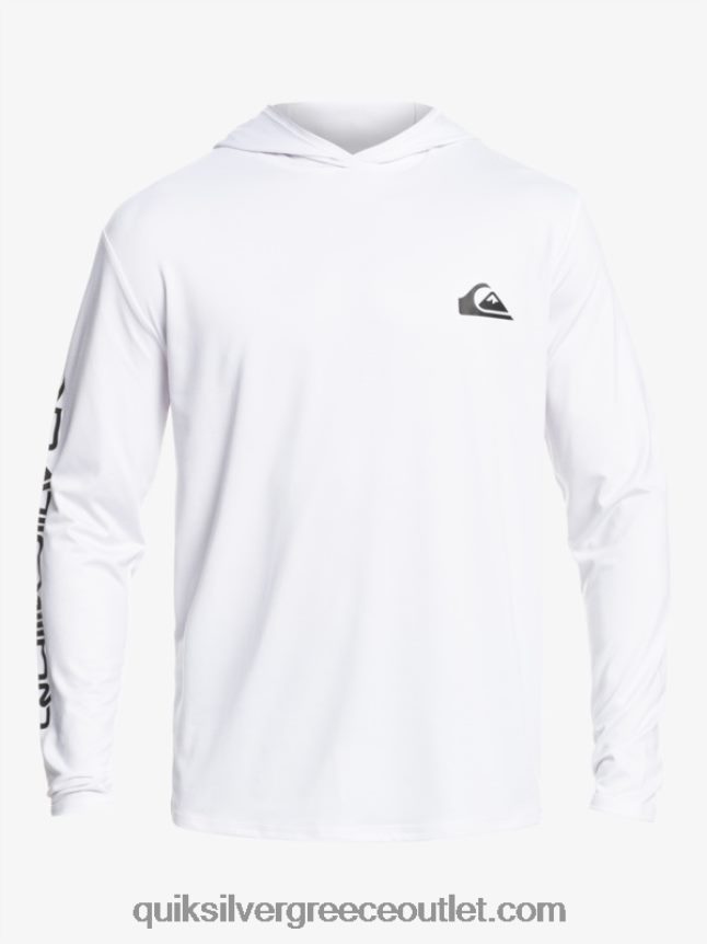 omni session upf 50 μακρύ μανίκι σερφ μπλουζάκι Quiksilver άνδρες 66LP84769 άσπρο