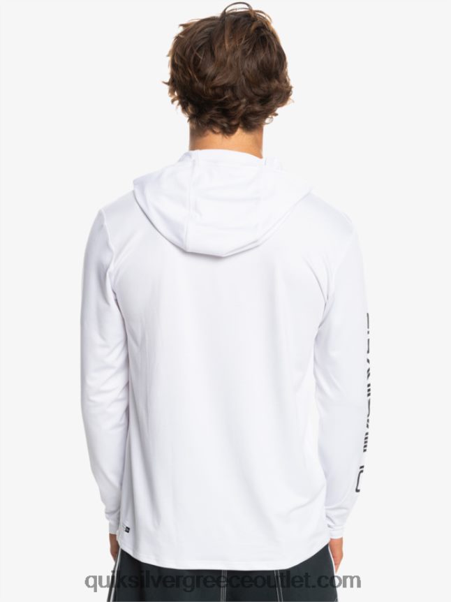 omni session upf 50 μακρύ μανίκι σερφ μπλουζάκι Quiksilver άνδρες 66LP84769 άσπρο
