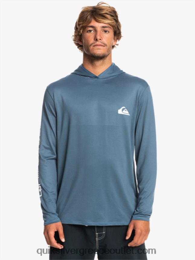 omni session upf 50 μακρύ μανίκι σερφ μπλουζάκι Quiksilver άνδρες 66LP84770 θάλασσα του Βέρινγκ