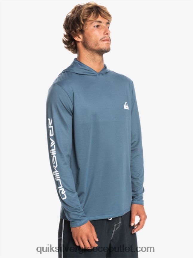 omni session upf 50 μακρύ μανίκι σερφ μπλουζάκι Quiksilver άνδρες 66LP84770 θάλασσα του Βέρινγκ