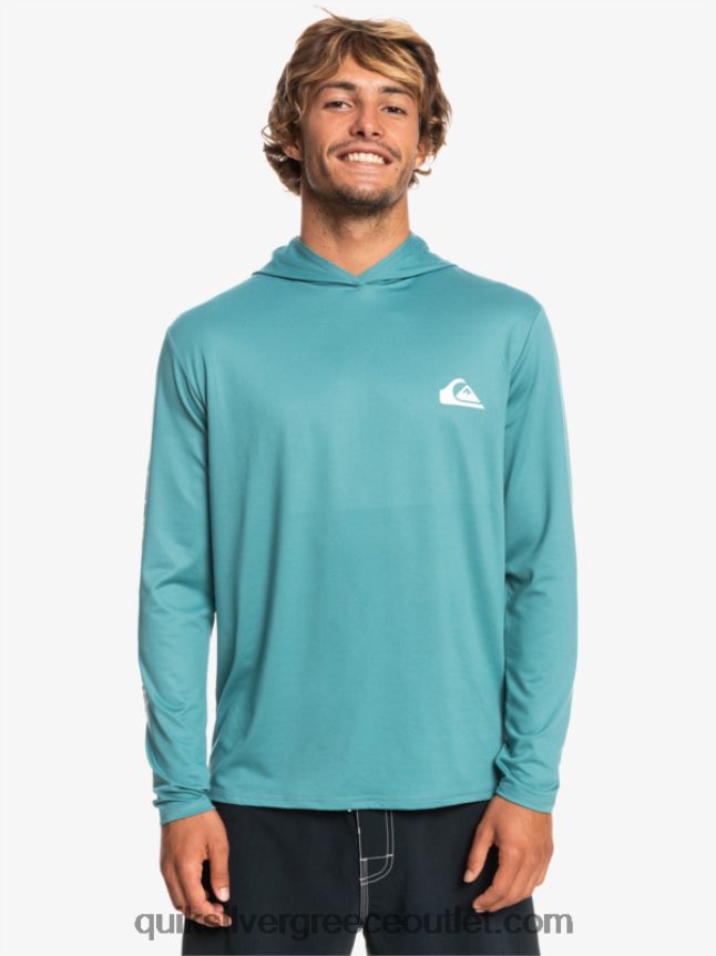 omni session upf 50 μακρύ μανίκι σερφ μπλουζάκι Quiksilver άνδρες 66LP84772 μπλε της Βρετάνης