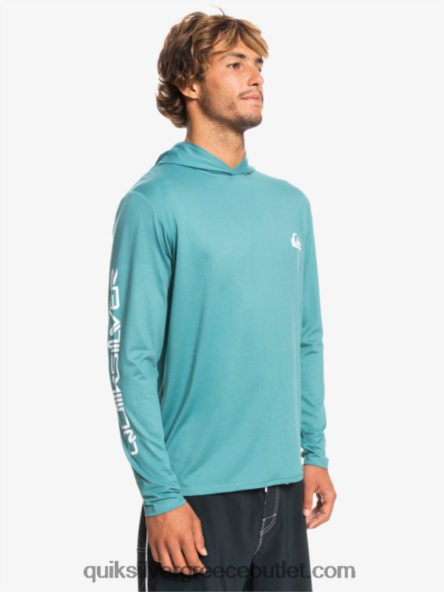 omni session upf 50 μακρύ μανίκι σερφ μπλουζάκι Quiksilver άνδρες 66LP84772 μπλε της Βρετάνης