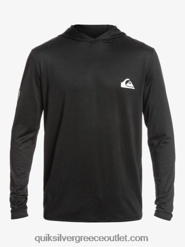 omni session upf 50 μακρύ μανίκι σερφ μπλουζάκι Quiksilver άνδρες 66LP84773 μαύρος