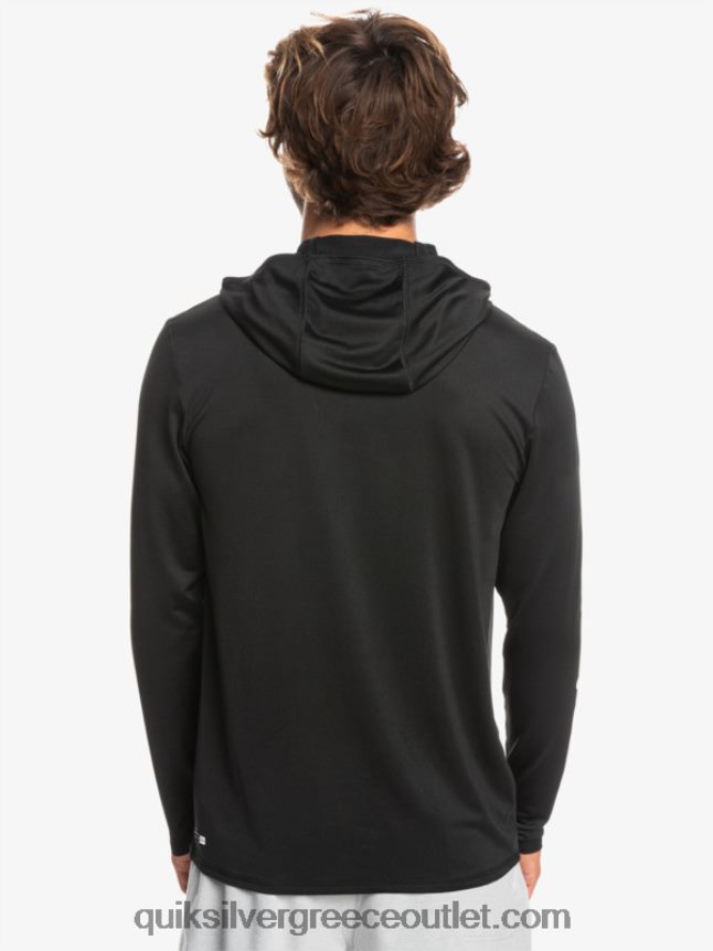 omni session upf 50 μακρύ μανίκι σερφ μπλουζάκι Quiksilver άνδρες 66LP84773 μαύρος